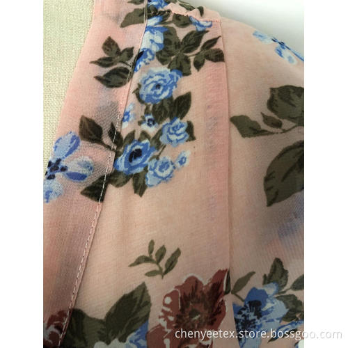 V-neck floral waist jacket